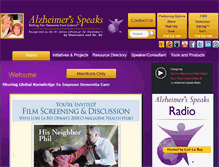 Tablet Screenshot of alzheimersspeaks.com